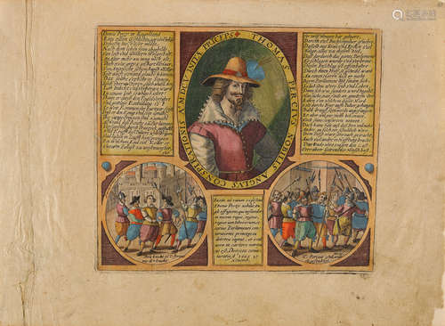 Thomas Percy in Engelland, Eins edlen Geschlechts....  [Cologne]: [Hogenberg], November 15, 1605 (i.e. 1606).  GUNPOWDER PLOT AND EXECUTION OF GUY FAWKES. [HOGENBERG, ABRAHAM.]