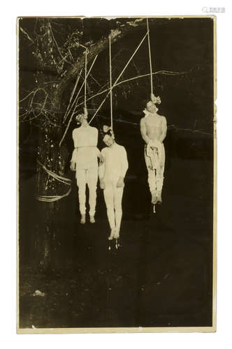 Gelatin silver print photograph, LYNCHING IN CALIFORNIA.