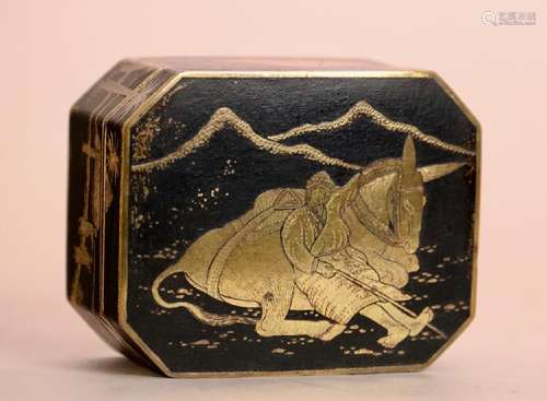 Japanese Komai Box with Perisan Motif