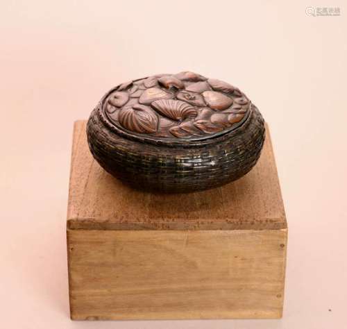 Japanese Copper Censer - Bamboo Wave Technique