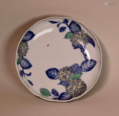 Japanese Nabeshima Porcelain Dish - Floral Motif