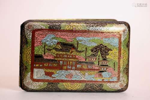 Japanese Cigarette Box with Enamle