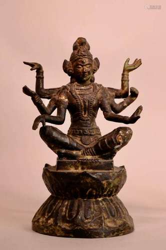 Early Southeast Asia Bronze Seated Buddha