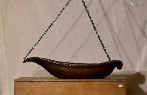 Japanese Bronze Boat Shaped Ikebana