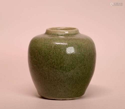 Chinese Green Glazed Monochrome Vase