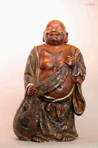 Japanese Porcelain Hotei with Polychrome DÃ©cor