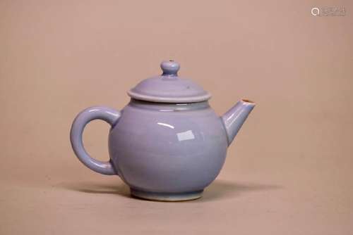 Chinese Clair de Lune Porcelain Teapot