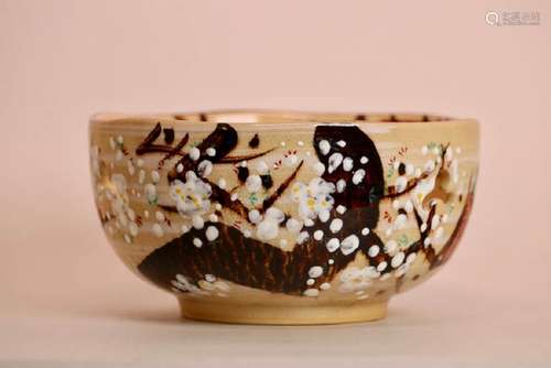 Japanese Satsuma Bowl with Plum Blossom'