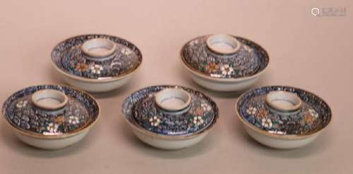 Japanese Bowls with Cover - Set of Five