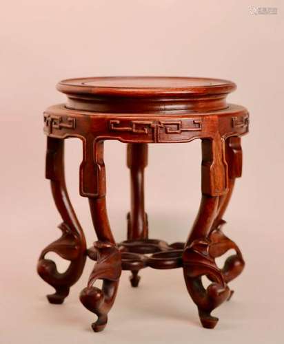 Chinese Carved Wood Stand