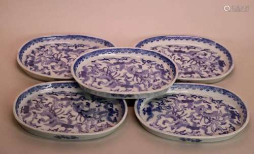 Japanese Arita Blue White Dishes - Pheonix