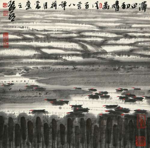 孙永（b.1957） 2008年作 泽田初晴图 镜片 纸本