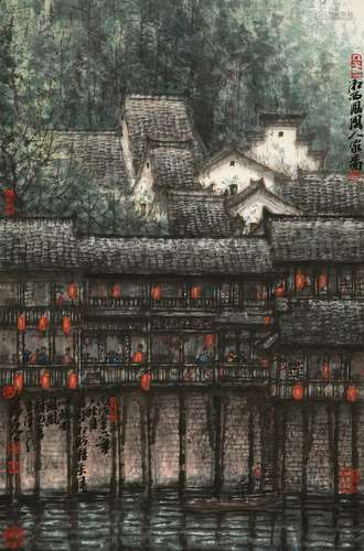 孙永（b.1957） 2006年作 湘西凤凰人家图 镜片 纸本