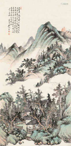 吴琴木（1894～1953） 1942年作 武陵春色 立轴 纸本