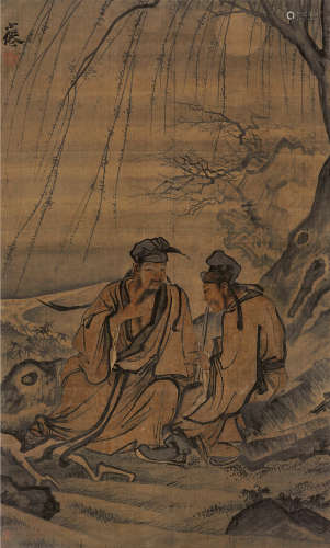 吴伟（1459～1508） 二仙图 立轴 绢本
