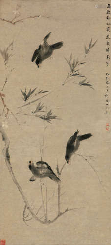 华嵒（1682～1756） 寒梦孤寝 镜片 纸本