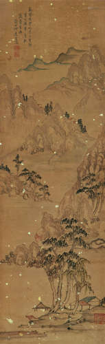 何道生（1766～1806） 1788年作 拟李公麟山水 屏轴 纸本