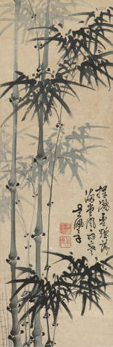 吴佩孚（1874～1939） 墨竹图 立轴 纸本