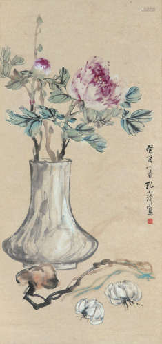 孔小瑜（1899～1984） 1933年作 富贵如意 立轴 纸本