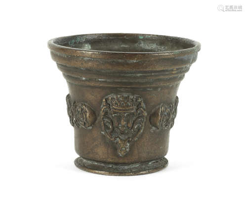 in the 17th century style An Italian patinated bronze mortar