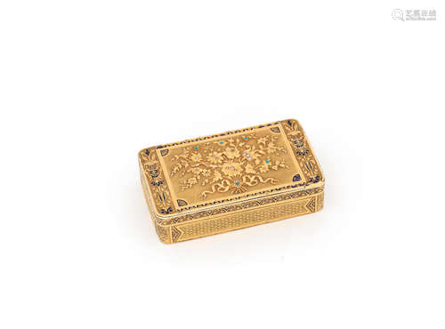 by Henri Neiser, Geneva circa 1820  An early 19th century Swiss gold box