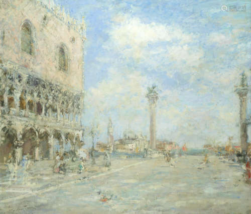 View of the venetian lagoon from the Doge's Palace Luigi Mantovani(Italian, 1880-1957)