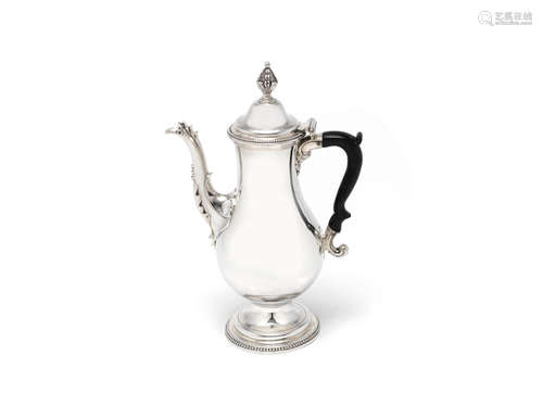 possibly by William Cattell, London 1776  A George III silver coffee pot