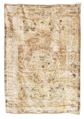 181cm x 126cm A Chinese silk carpet