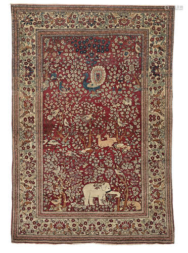 Central Persia, 205cm x 136cm An Isfahan carpet