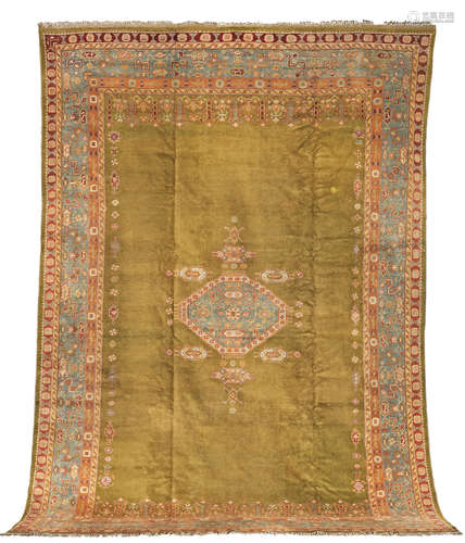 Central Persia, 470cm x 360cm A Large green Ushak