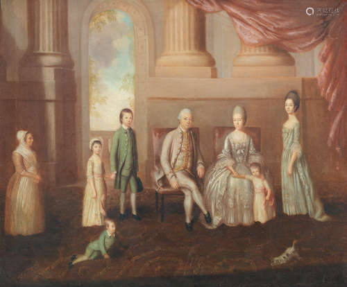 Portrait of the Danvers family of Bath Lewis Vaslet(York 1742-1808 Bath)