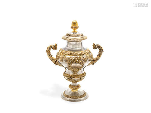 by Mayerhofer & Klinkosch, Vienna 1838  An Austrian parcel-gilt silver cup and cover