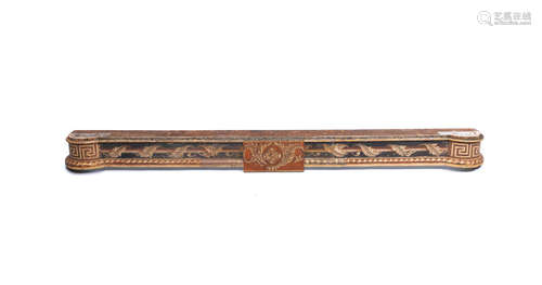 possibly Continental An early 19th century painted wood pelmet