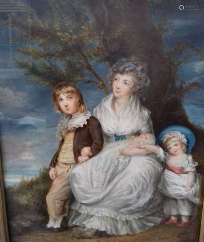 Portrait of Lavinia, Countess Spencer and her children English School19th Century