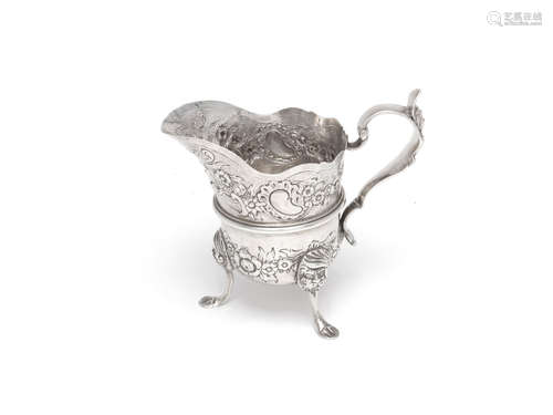 by John Langlands, Newcastle 1774  A provincial George III silver cream jug