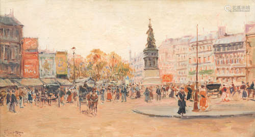 Place de la republique Pietro Scoppetta(Italian, 1863-1920)