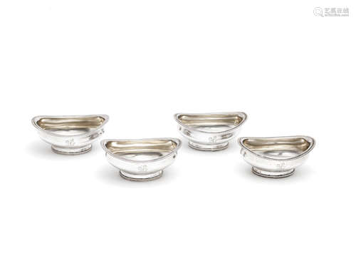 by Robert & Samuel Hennell, London 1803  (4) A set of four George III silver salts