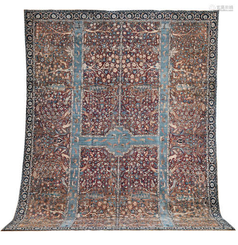 Central Persia, 501cm x 372cm A Large Kirman Garden carpet