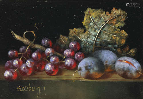 Still lifes of fruit each 12.7 x 17.8cm (5 x 7in)(4). Continental School, 20th Century