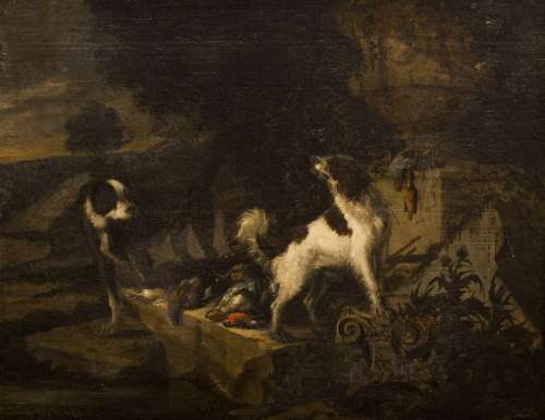Adriaan de Gryeff (1657-1722) Hunting painting Oil on canvas signed 'A. Gryeff' at lower right. De