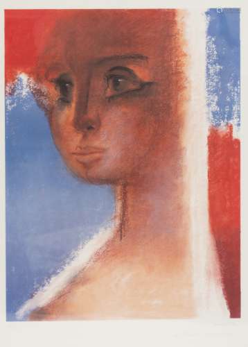 Roger Somville (1923-2014) Woman Lithography. - 73 x 52.5 cm- -