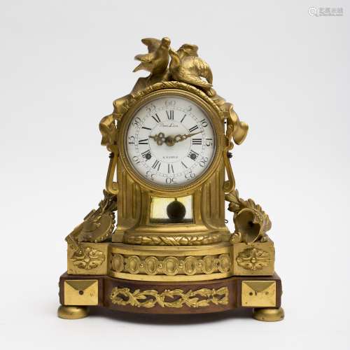 Baulion in Namur (Charles-Joseph-Ferdinand Baulion 1726 - ?) Louis XVI clock, ca 1760-1775 Bronze,