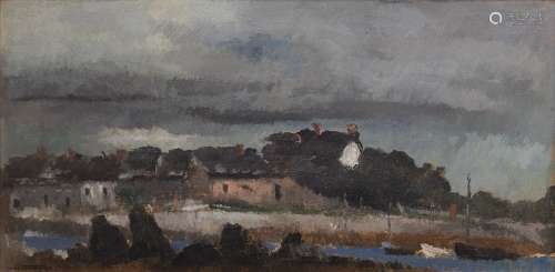 René Fontayne (1892-1952) Landscape Oil on panel. Signed. - 49 x 98.5 cm- -
