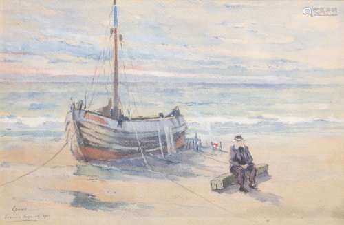Herman Bogaerd (1867-1932) Shipwrecks Watercolour on paper. Signed, dated 1901, and titled at