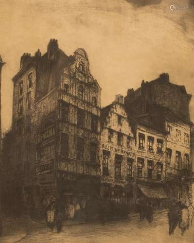 Henri Logelain (1889-1968) View of Brussels. 