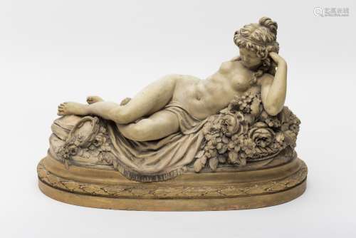 French School, according to Claude Michel aka Clodion (1738 – 1814)  Sleeping nymph Weathered,
