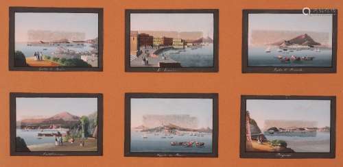 Neapolitan School 19th Century A series of ten Italian scenesAll gouache, in two frames6.25 x