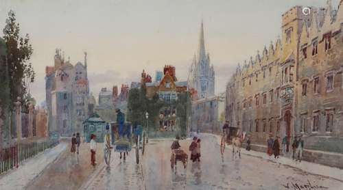 William Matthison (1853-1926)St. Giles, Oxford; St. Mary's from the High Street, OxfordTwo, both