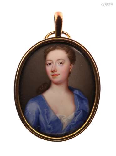 Christian Friedrich Zincke (German 1683-1767)Portrait miniature of a lady, head and shoulders, in