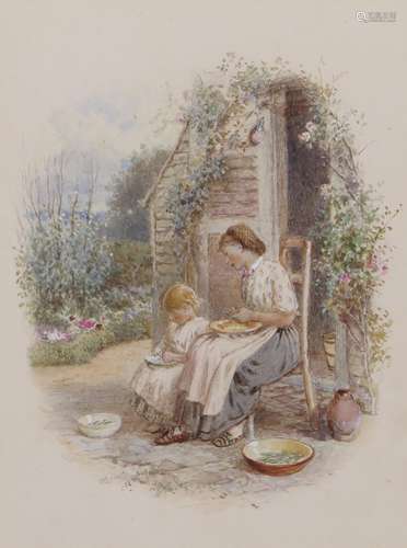 Myles Birket Foster R.W.S. (1825-1899)Shelling PeasSigned with initials indistinctlyWatercolour17